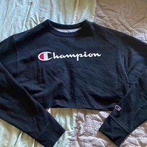 Womens size M cropped champion crewneck